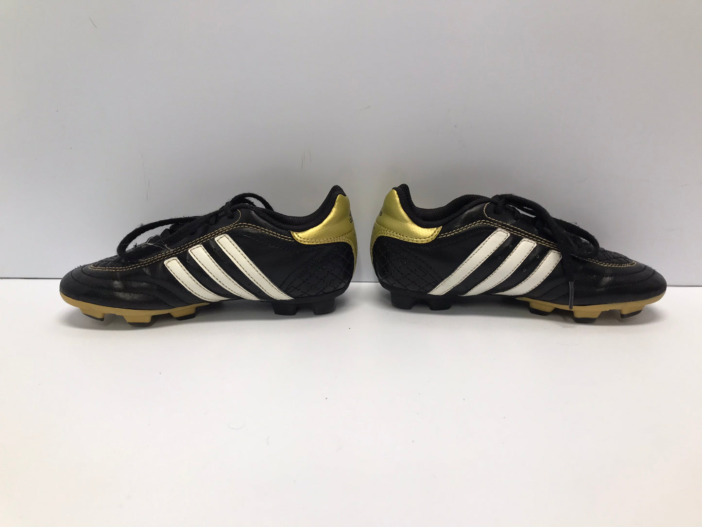 Soccer Shoes Cleats Child Size 1 Adidas Black Gold Excellent