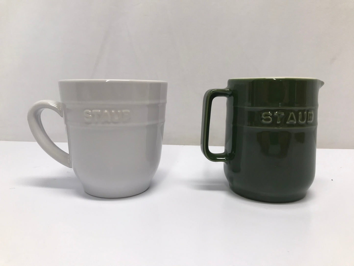 Staub Brand Coffee Mug and Large Creamer Jug Both New