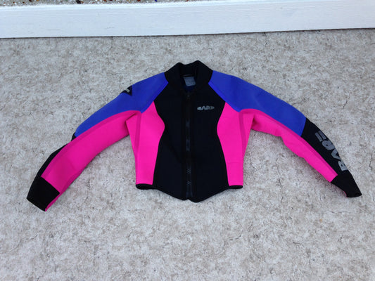 Wetsuit Ladies Size Medium Bare Jacket Pink Blue Black 2-3 mm Neoprene