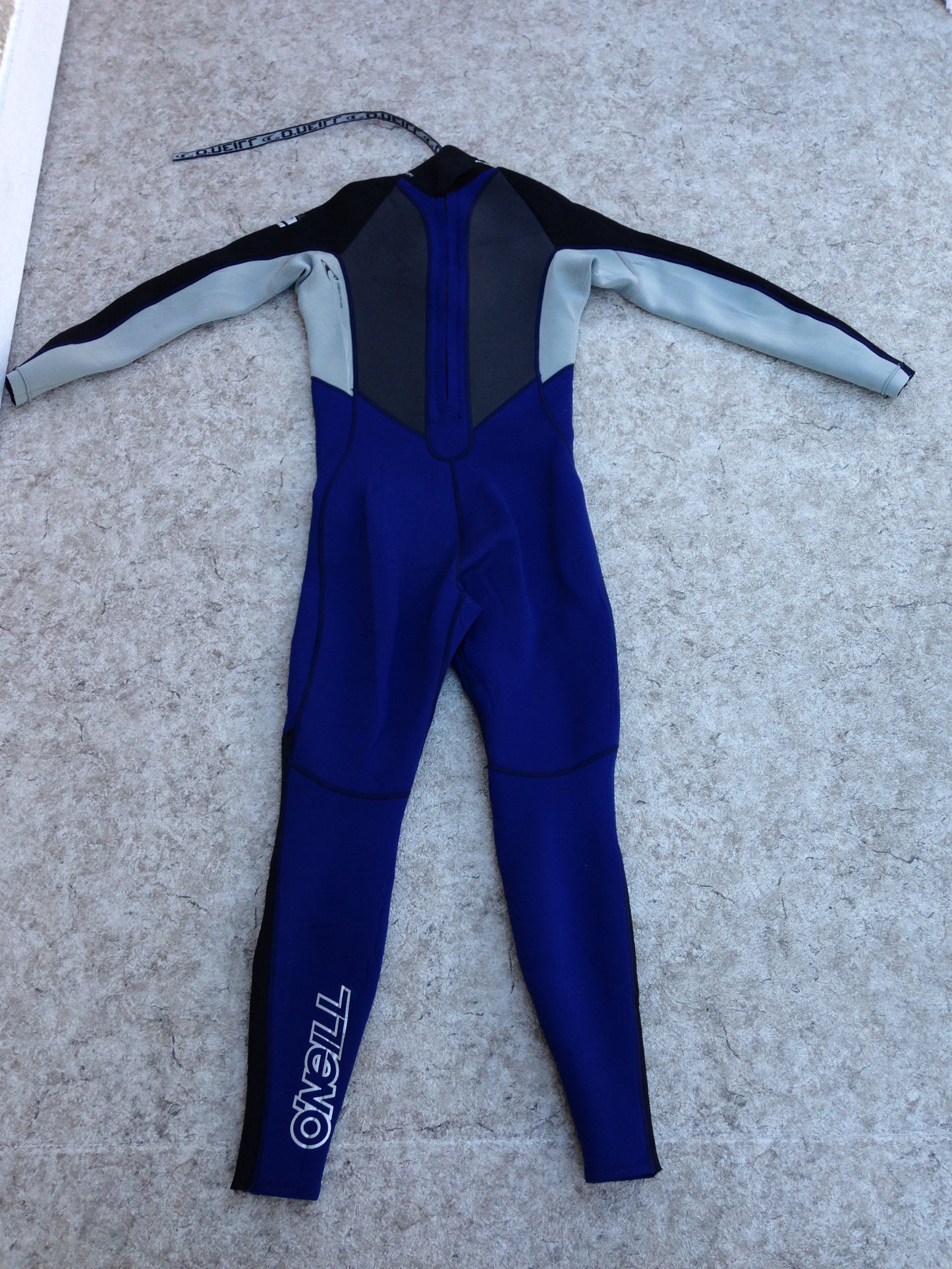 Wetsuit Men's Ladies Size Medium Oneill Reactor Full 3-2 mm Neoprene Black Blue Grey Excellent