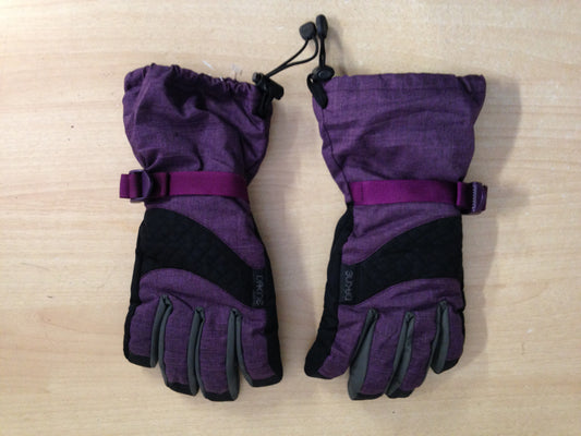 Winter Gloves and Mitts Ladies Size Medium Dakine Purple Grey Black Snowboarding Excellent