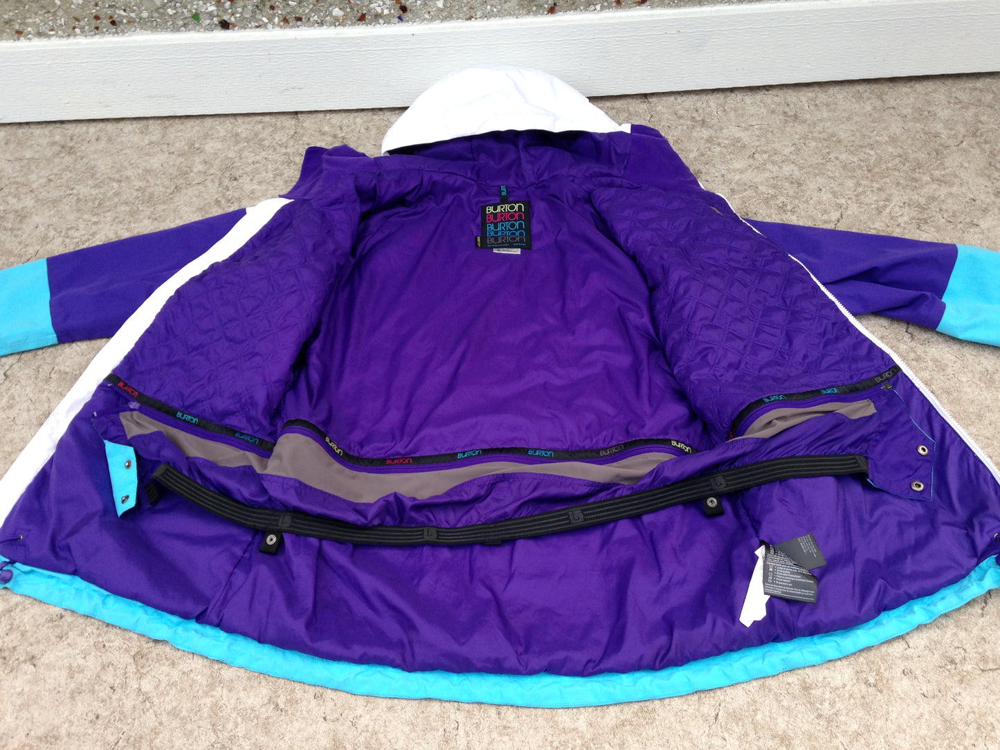 Winter Coat Men's Size X Large Burton Gore-Tex Blue White Purple Snowboarding Excellent