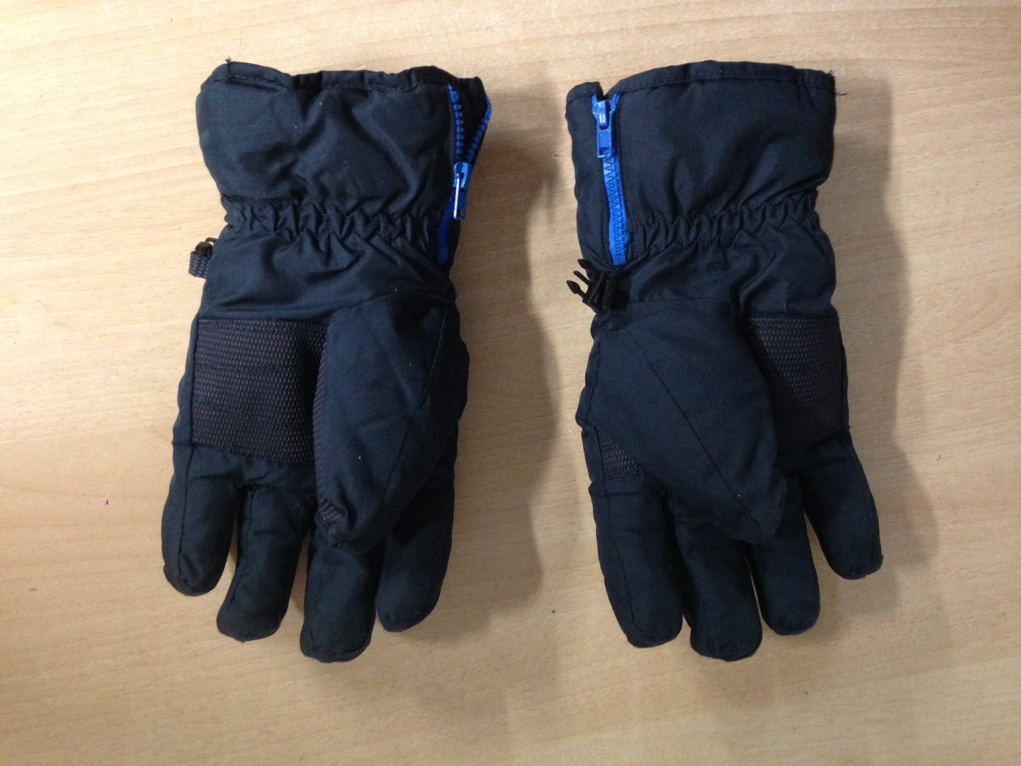 Winter Gloves and Mitts Child Size 7-9 Hot Paws Black Blue Excellent Snowboarding