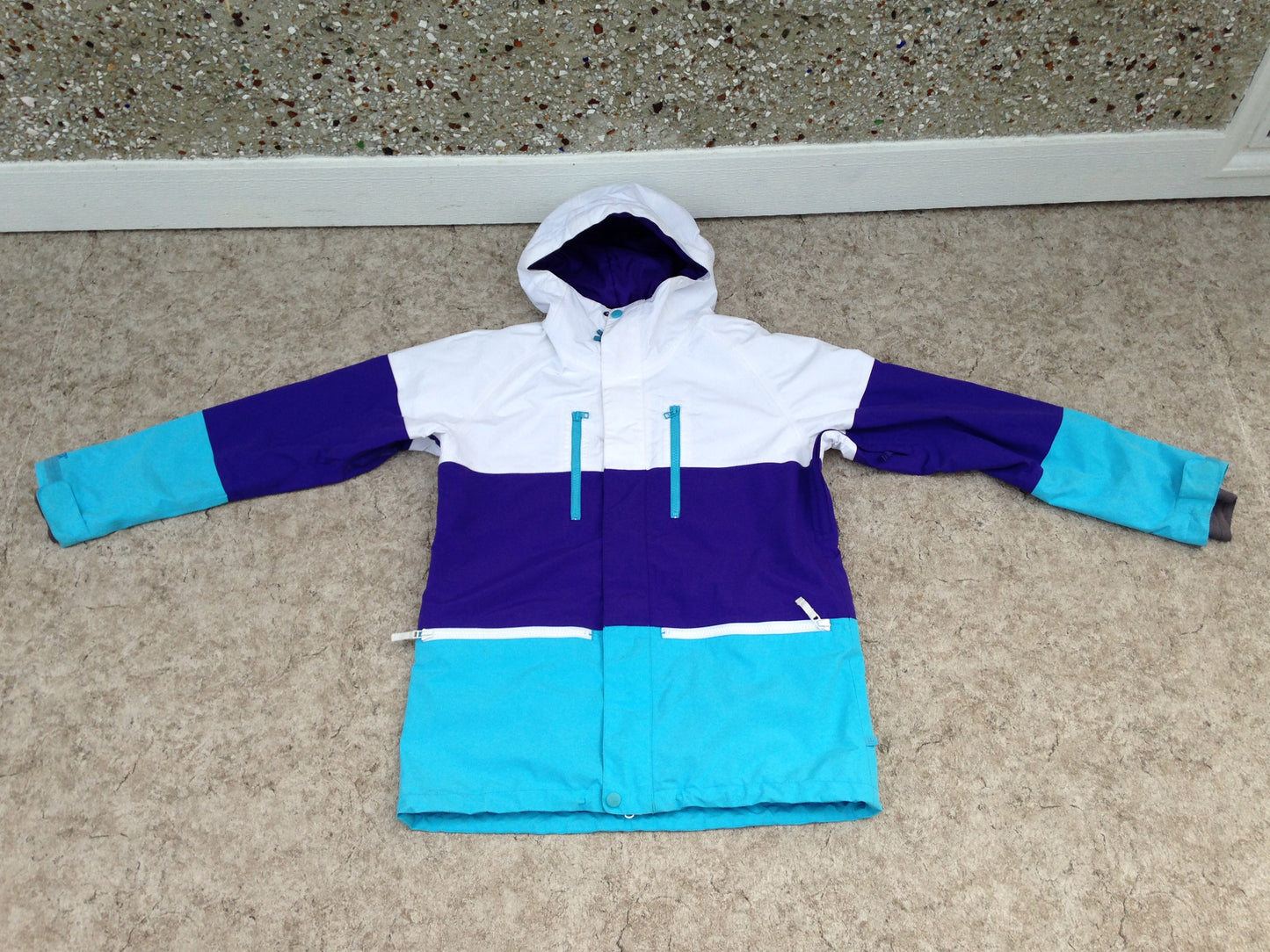 Winter Coat Men's Size X Large Burton Gore-Tex Blue White Purple Snowboarding Excellent