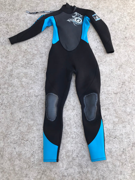 Wetsuit Ladies Size Medium Full Body Glove 3 mm Neoprene Black Blue Surf Dive