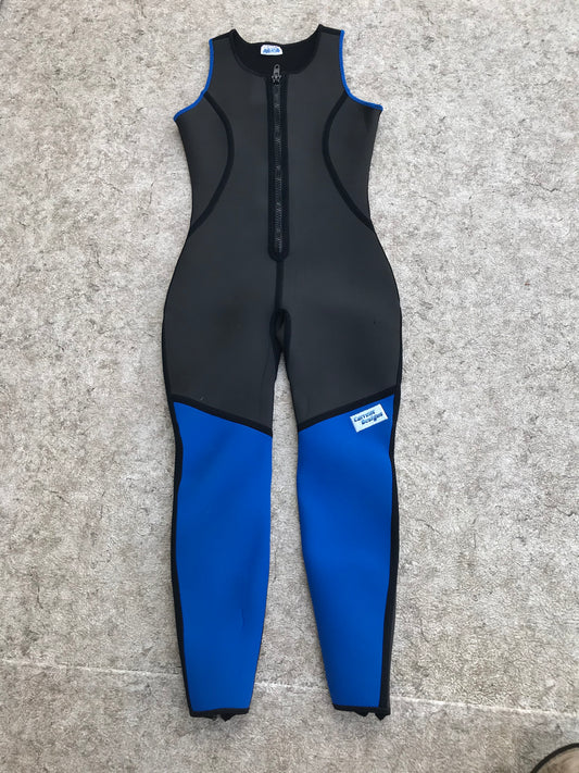 Wetsuit Ladies Size Medium John 2-3 mm Black Blue Excellent