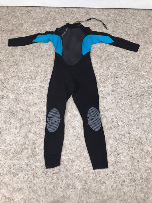 Wetsuit Ladies Size Small Full Speedo Hydrotek 3mm Black Teal Excellent