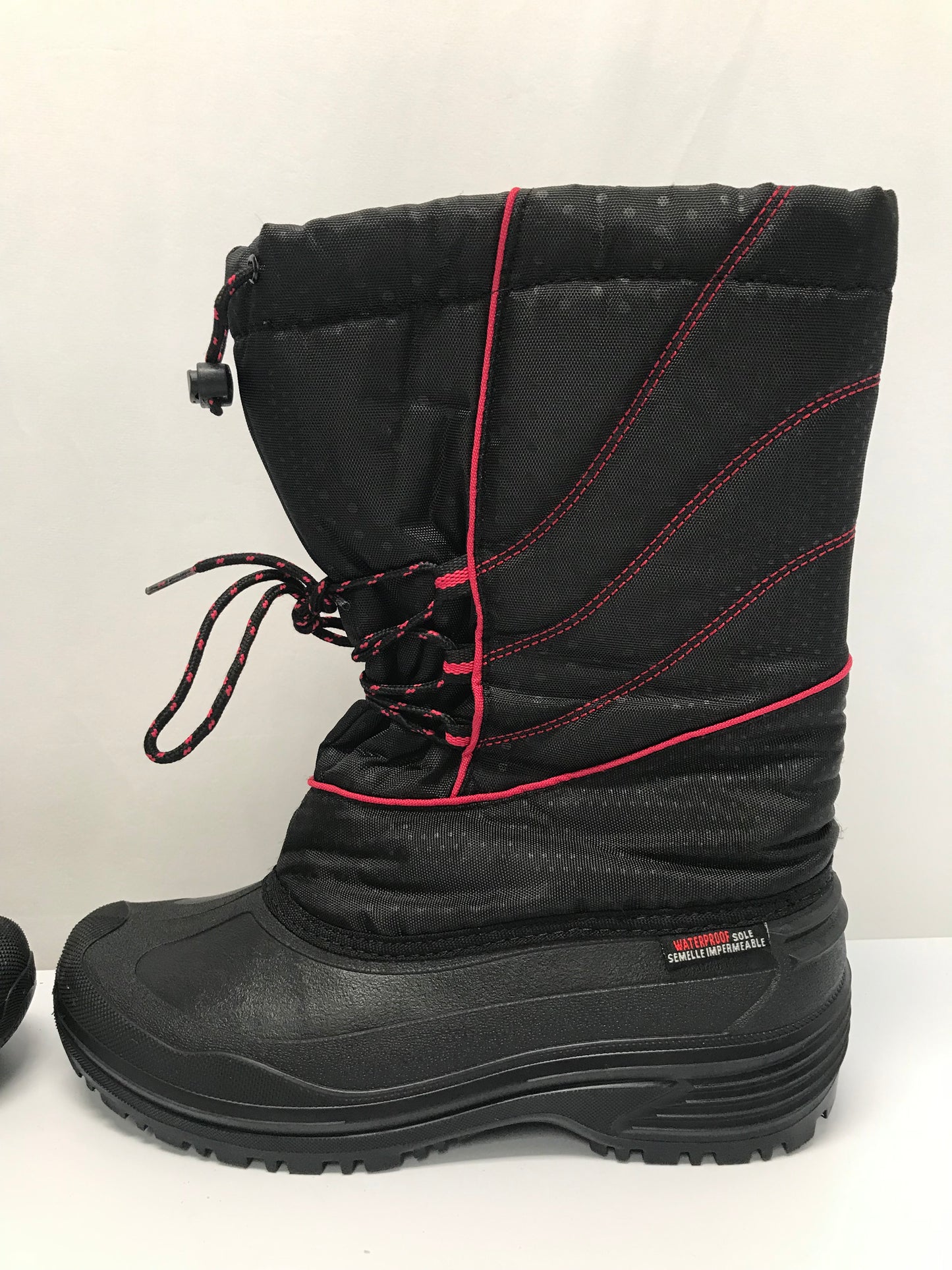 Winter Boots Ladies Size 9 Waterproof Black Fushia New Demo Model