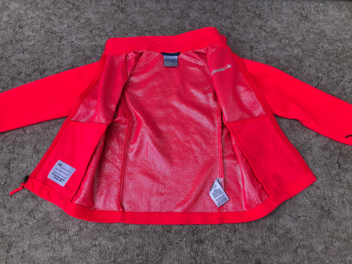 Winter Coat Fleece Child Size 7-8 Columbia Omni Heat Fushia Pink Excellent