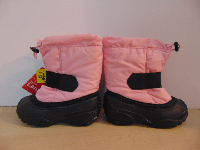 Winter Boots Infant Toddler Size 6 Kamik New With Tag -25 Degree Pink Black With Liner
