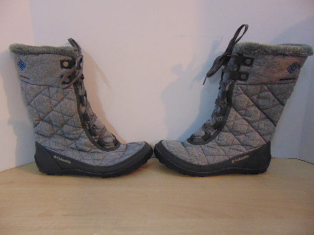 Winter Boots Ladies Size 6 Columbia Faux Fur Grey